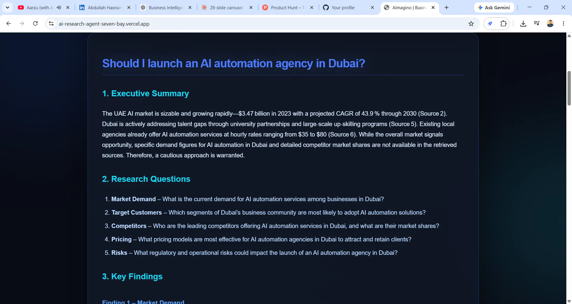 AImagino Your AI Business Research Agent gallery image