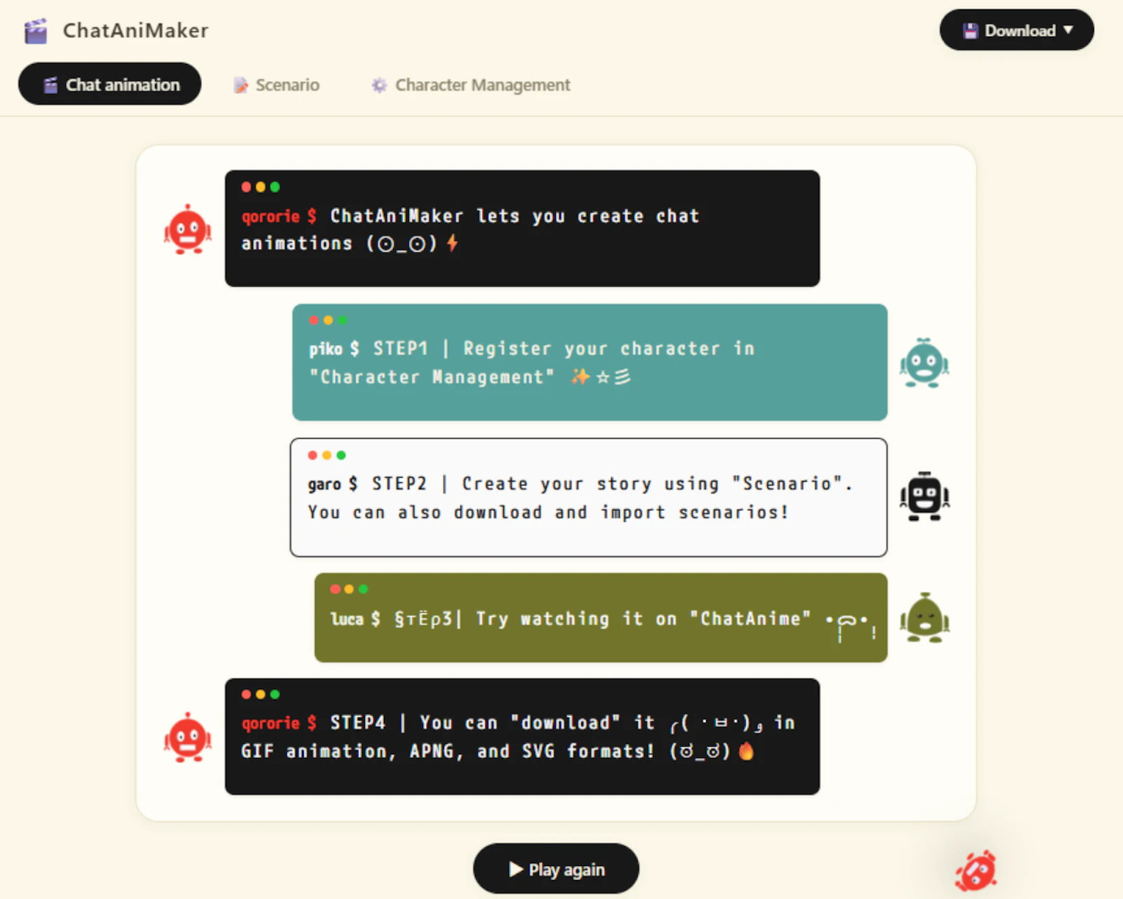 ChatAniMaker screenshot 1