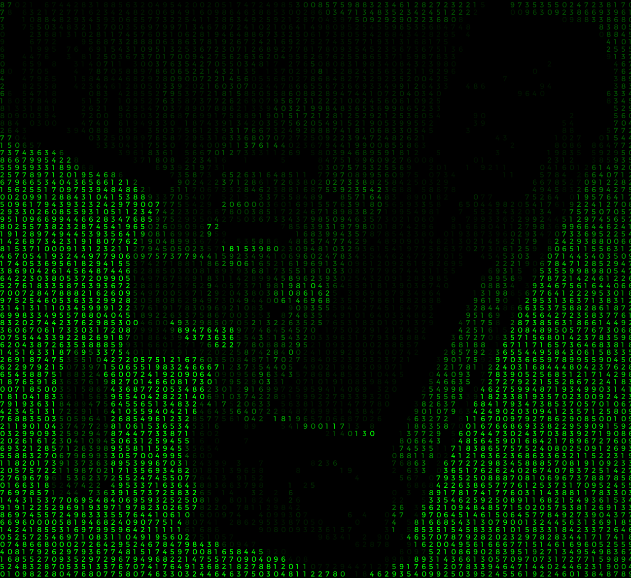 Mídia 6 de Variedade - AI que digitaliza imagens criando um efeito matricial.