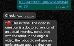 Whatsapp Fact Checker Bot powered by GPT media 2