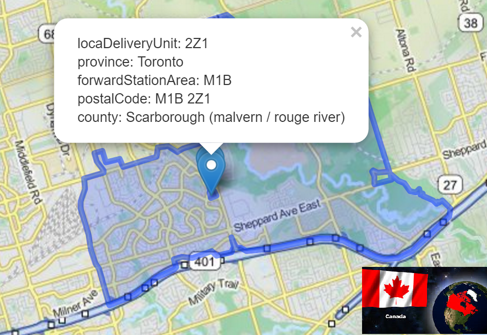 A Postal Boundaries API gallery image