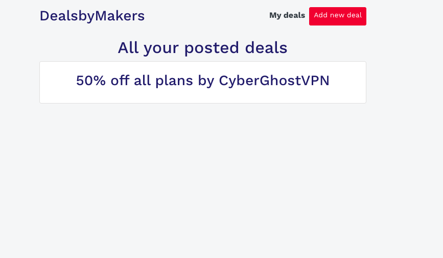 Deals by Makers gallery image
