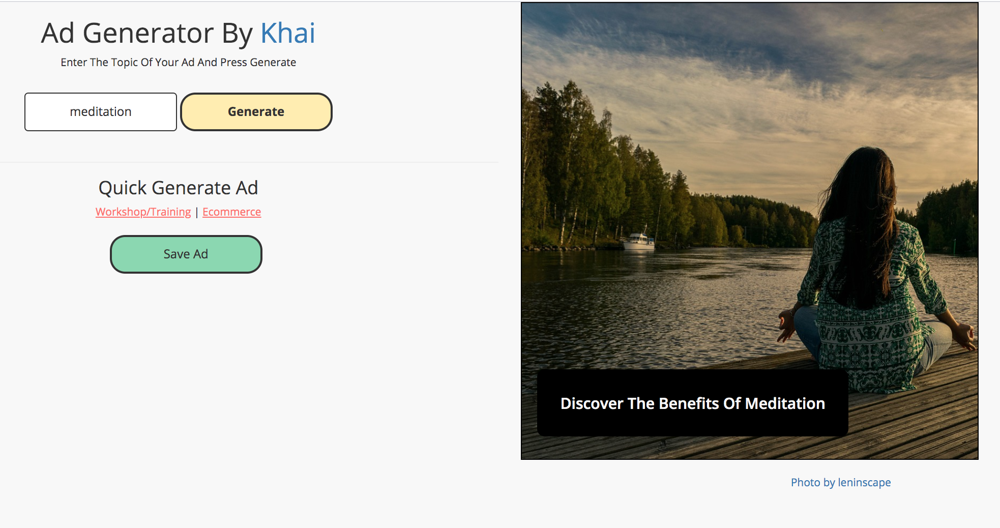 FB Ad Generator gallery image