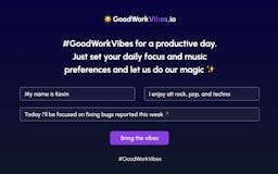Good Work Vibes media 2