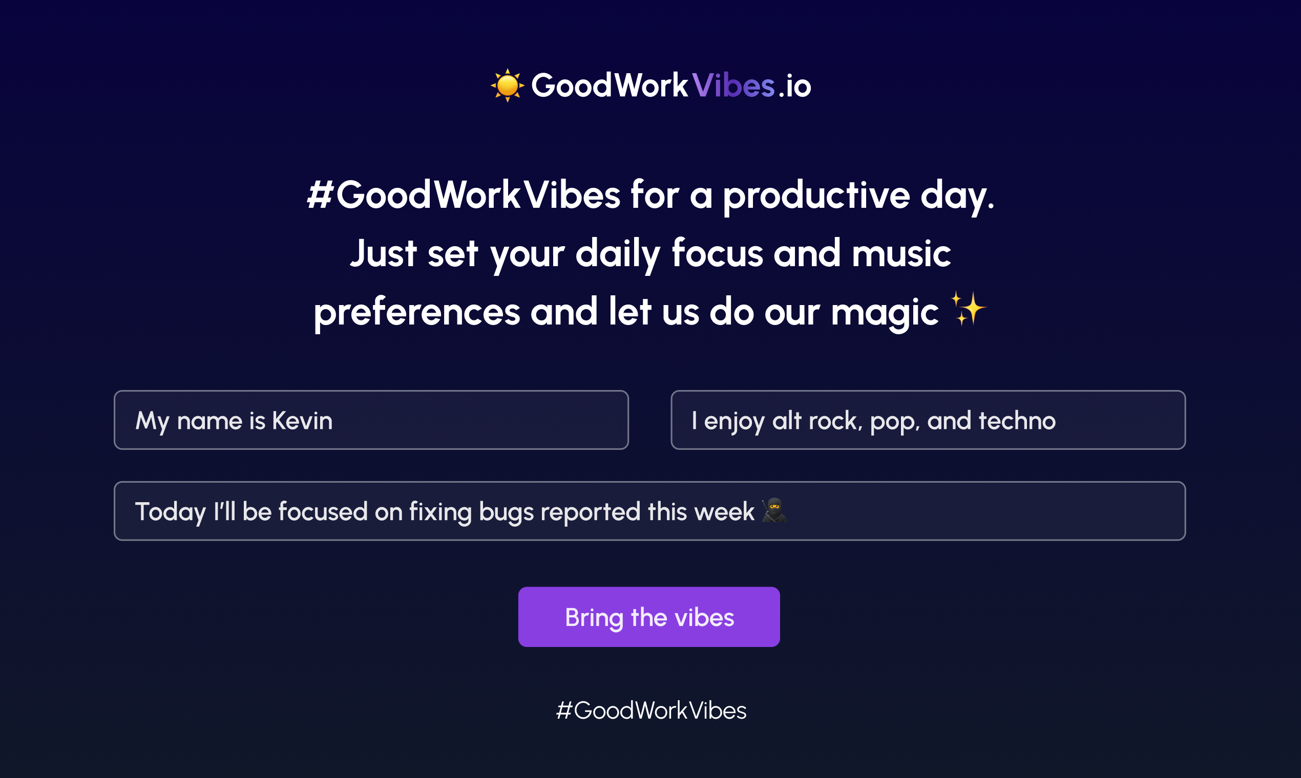 #Goodworkvibes - La tua dose giornaliera di fantastiche playlist e vibrazioni media 2