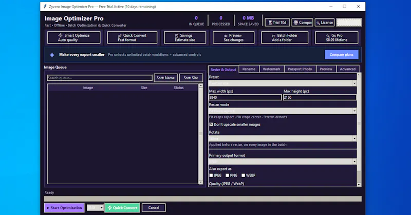 Zyvero Image Optimizer Pro screenshot 2