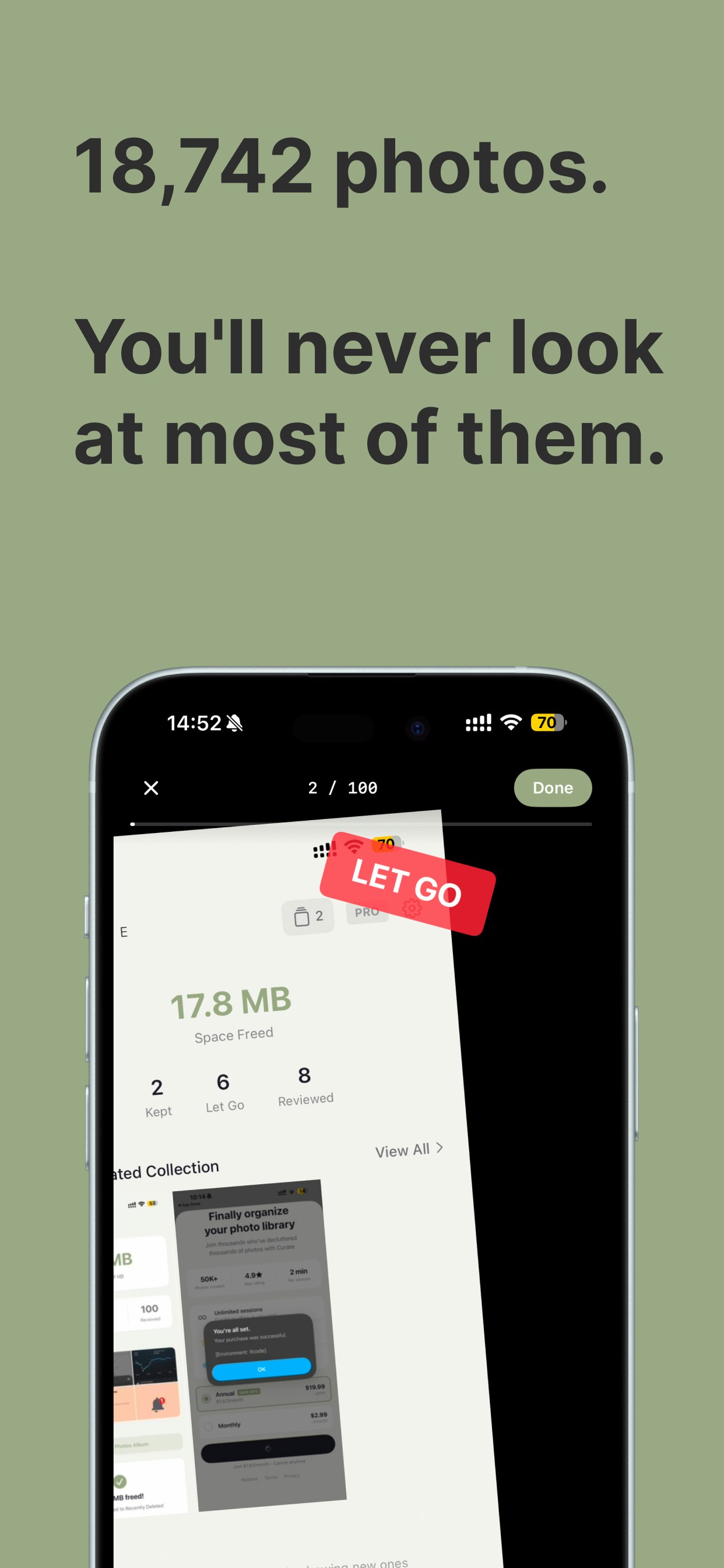 CURATE - Screenshot 3 showing product features and functionality