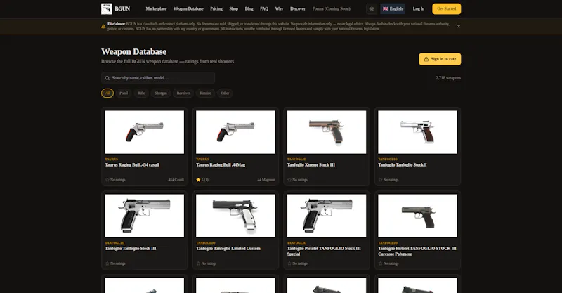 BGUN — European Firearms Platform screenshot 2