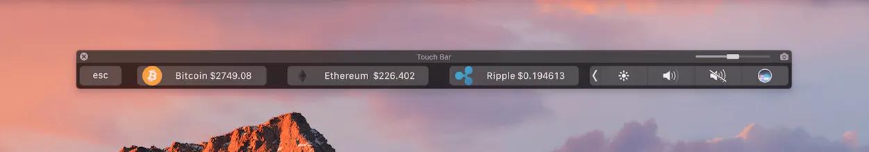 CoinWatch Touchbar gallery image