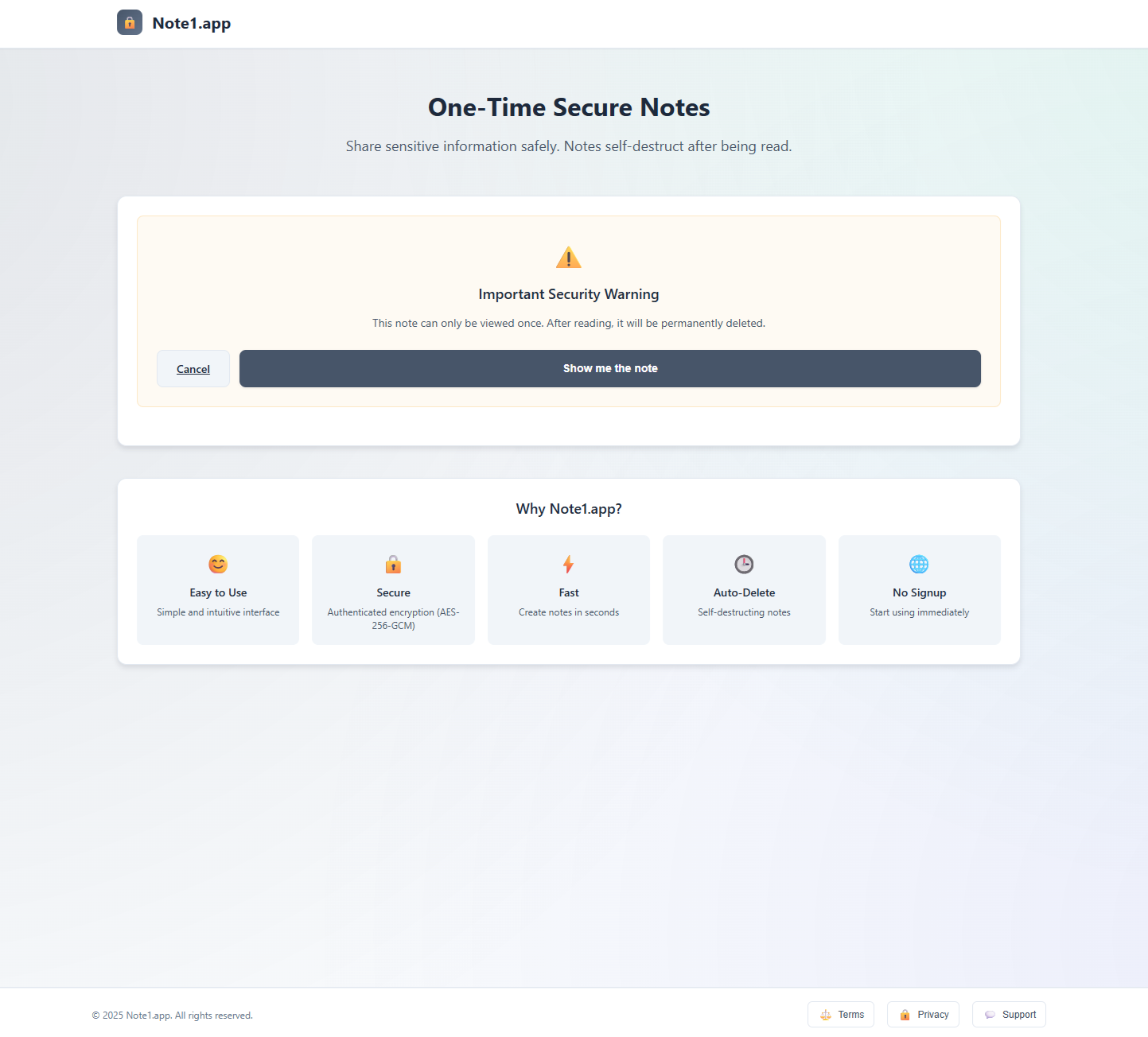Note1.app gallery image