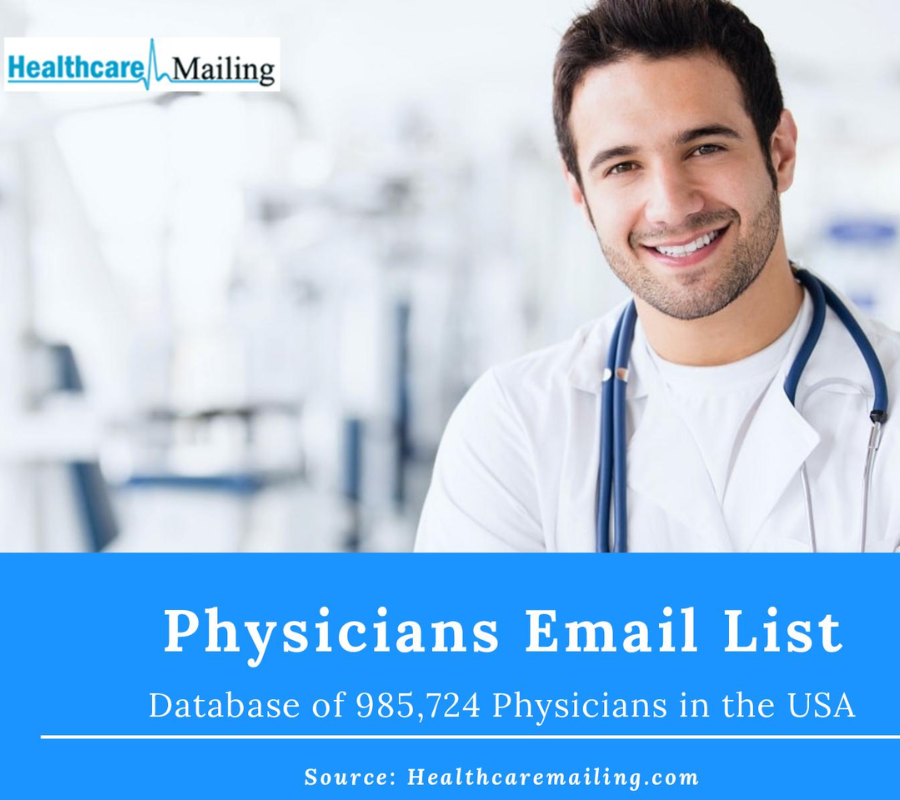 Lista de e -mail do médico