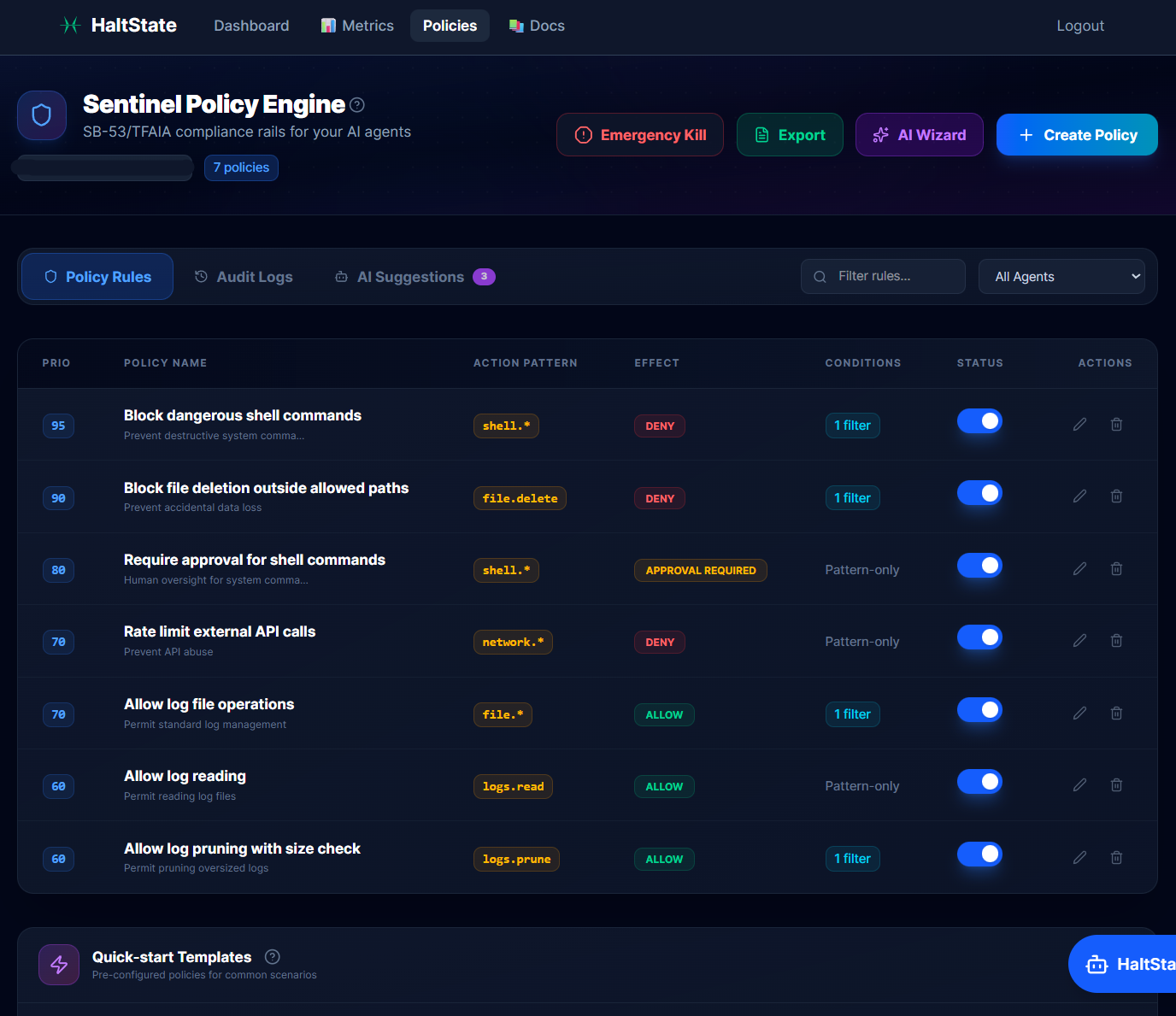 HaltState - Screenshot 3 showing product features and functionality