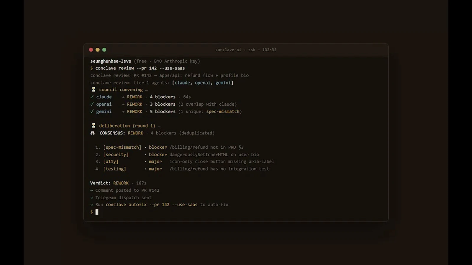 Conclave AI screenshot 1 (video preview)