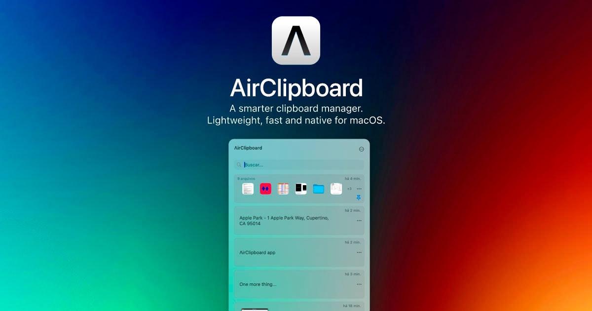 Airclipboard - MacOS -klembordmanager - Slimmer kopie.Direct verleden.Volledig native. media 1