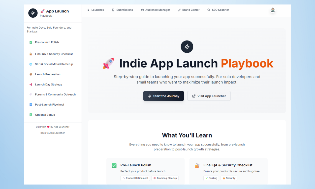 แอพ Launcher - สตูดิโอเปิดตัวฟรีสำหรับผู้ก่อตั้งอินดี้และเดี่ยว media 8
