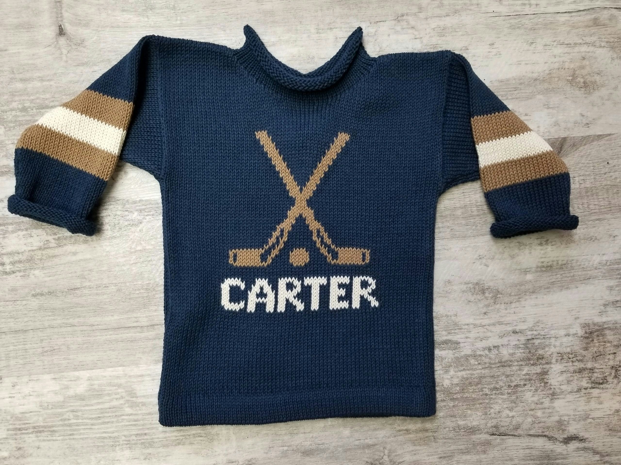 Hockey Baby Sweater With Name gallery image