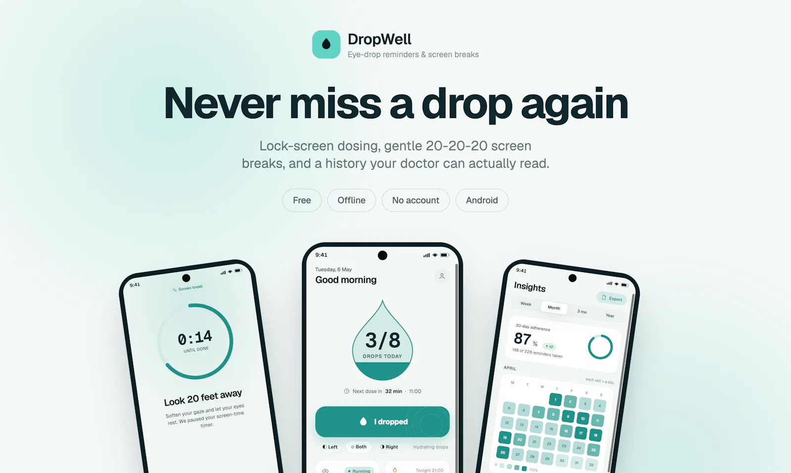 Eye Drops Reminder & Tracker screenshot 1