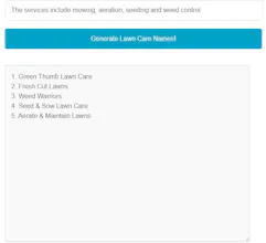 Lawn Care Name Generator gallery image