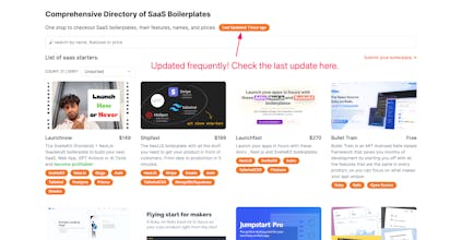 SaaS Boilerplate Directory gallery image