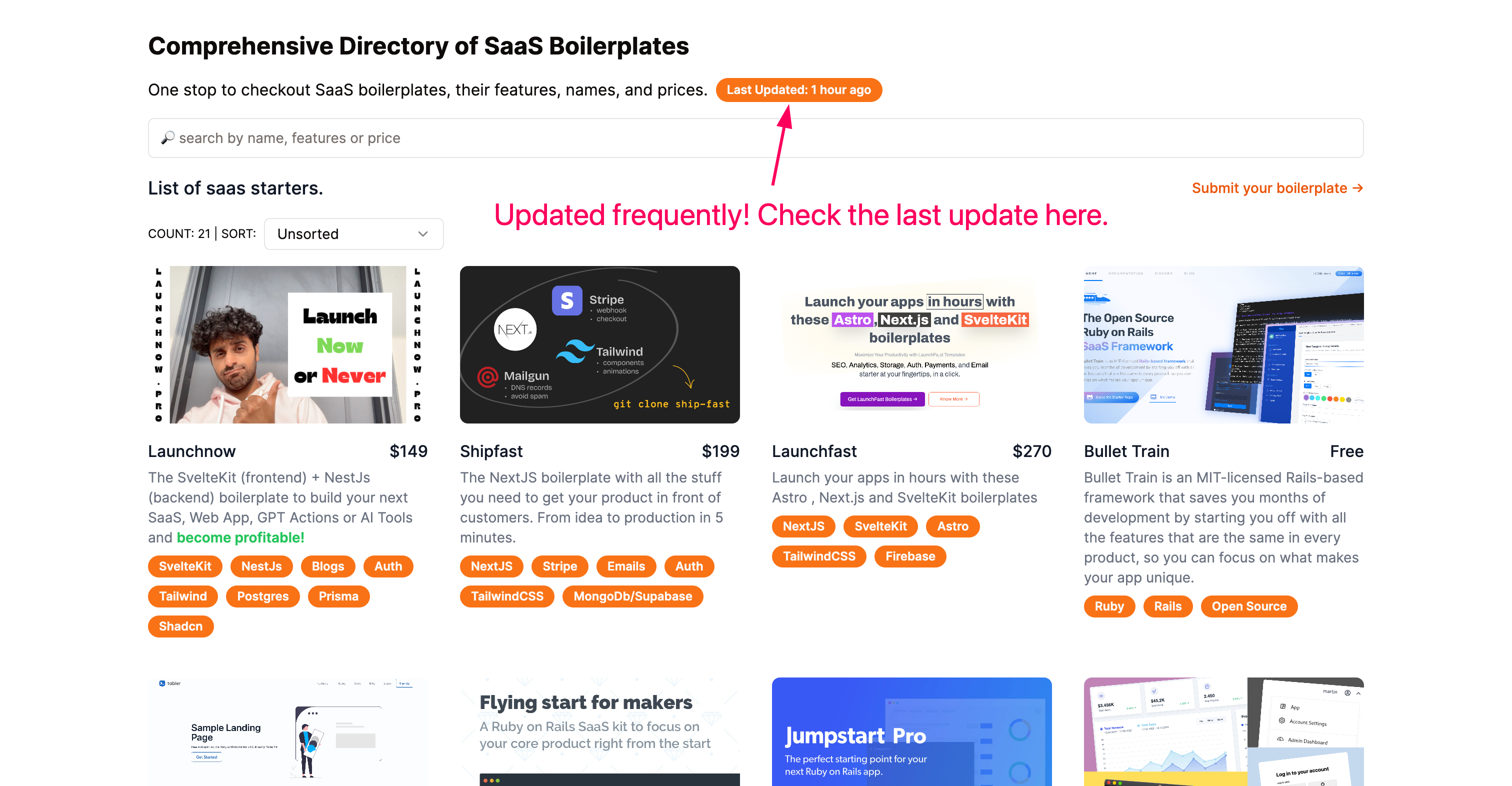 SaaS Boilerplate -Verzeichnis - Finden Sie die richtigen Kesselplatten, die Ihren Anforderungen und Ihrem Budget entsprechen Medien 3