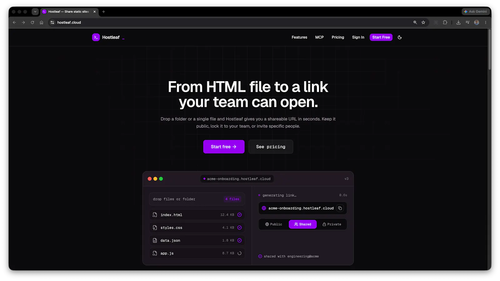 Hostleaf screenshot 1