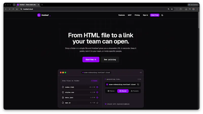 Hostleaf screenshot 1