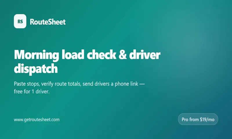 RouteSheet screenshot 4
