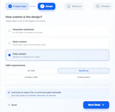 Website & Webapp Cost Estimator gallery image
