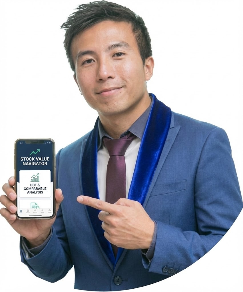 Stock fair value calculator - Product Hunt launch logo and brand identity