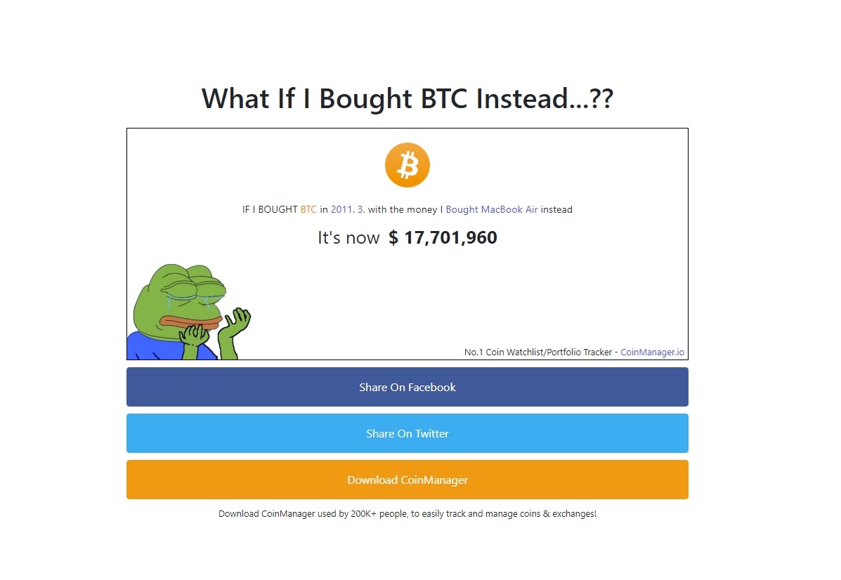 WHAT IF I BOUGHT BTC INSTEAD....? gallery image