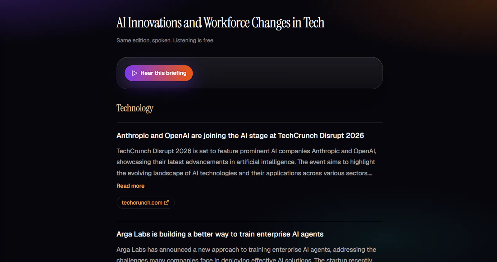RecentBrief screenshot 4
