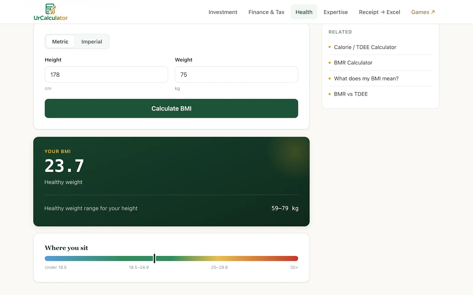 UrCalculator screenshot 2