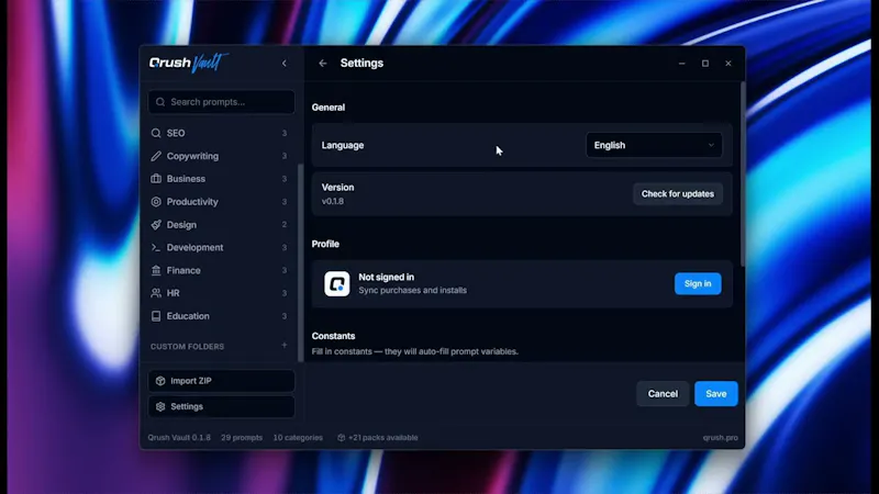 Qrush Vault screenshot 1 (video preview)