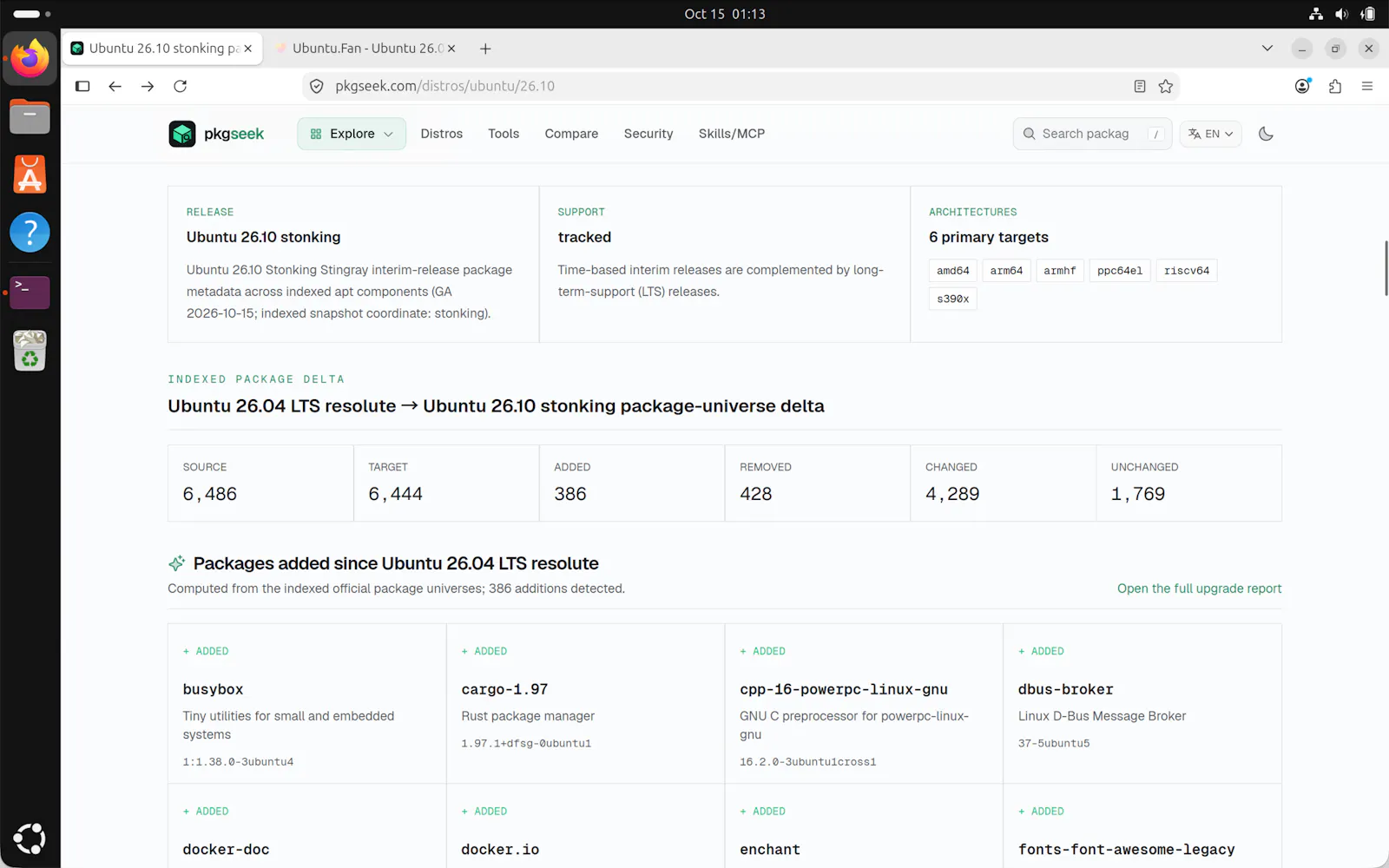 Ubuntu 26.10 (Stonking Stingray) screenshot 5