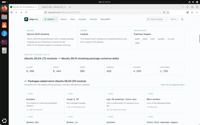 Ubuntu 26.10 (Stonking Stingray) screenshot 5