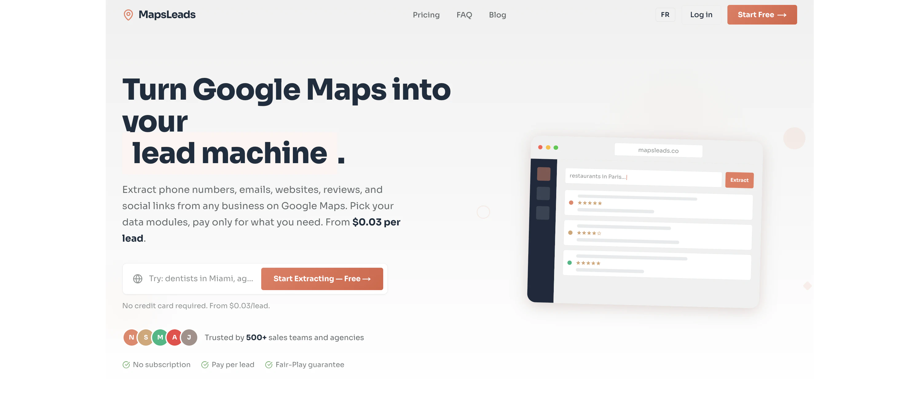 MapsLeads | B2B lead generation 대표 미리보기