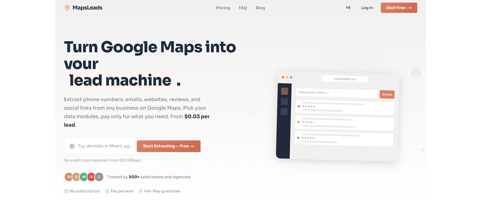 MapsLeads | B2B lead generation screenshot 1