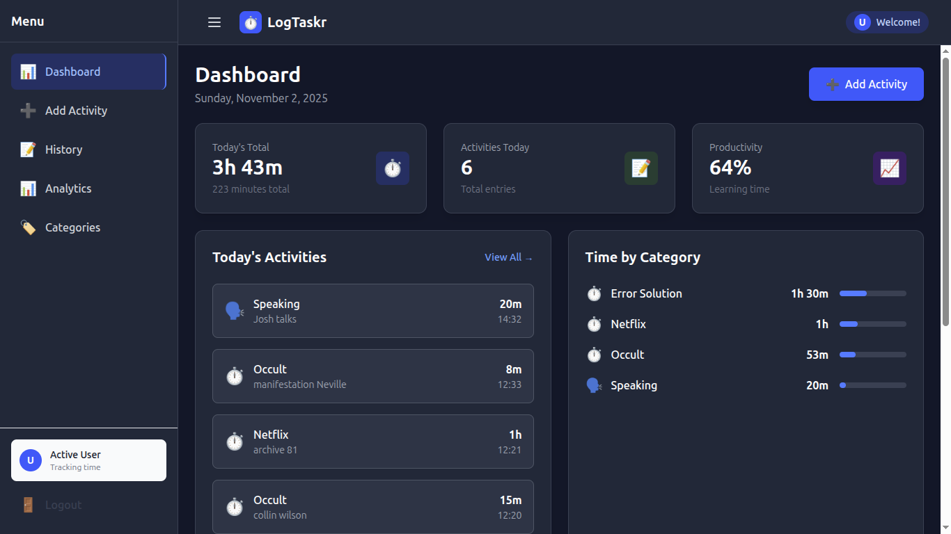 LogTaskr - Screenshot 2 preview