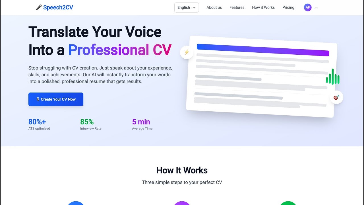 Speech2CV gallery image