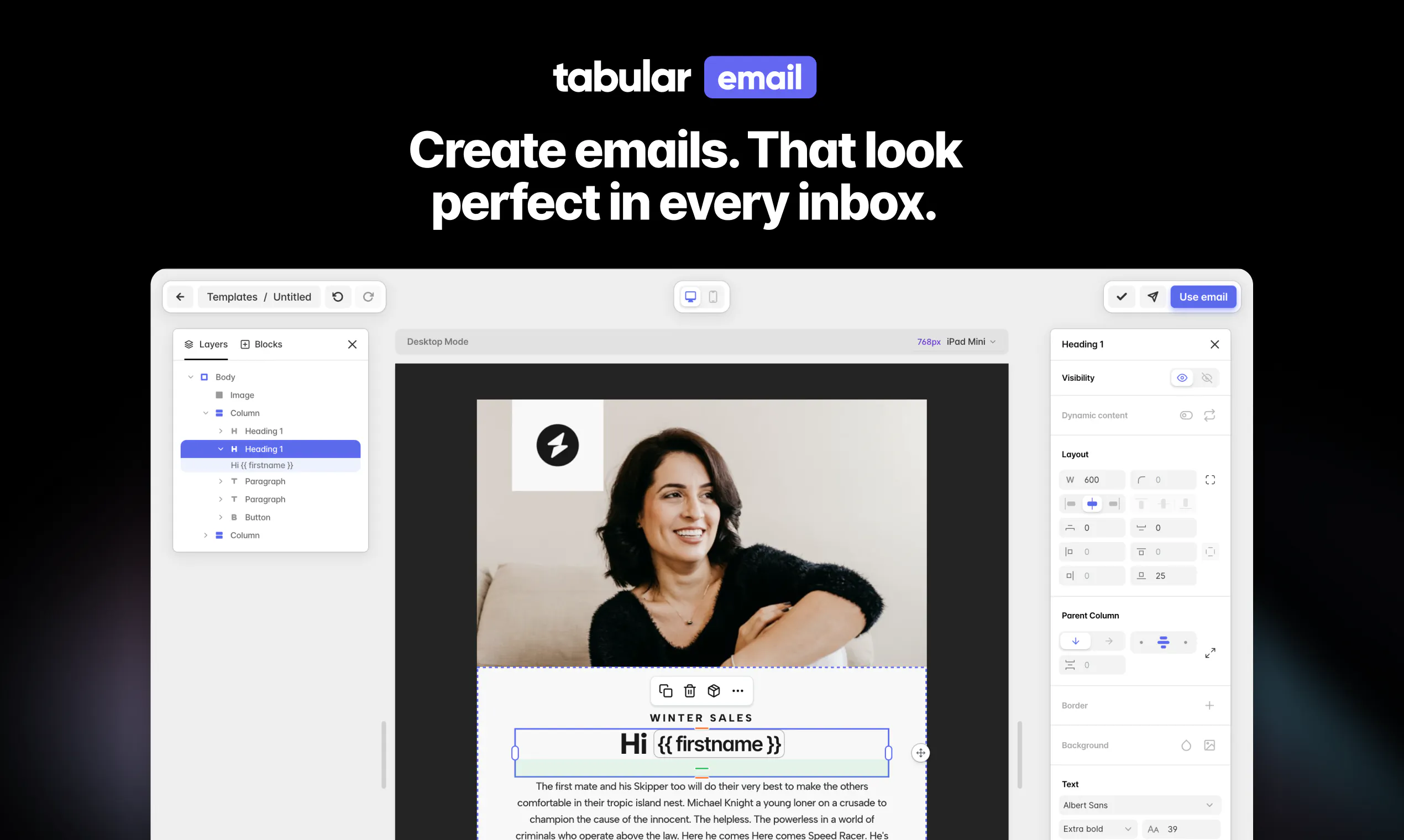 Tabular Email | Full Stack Tools