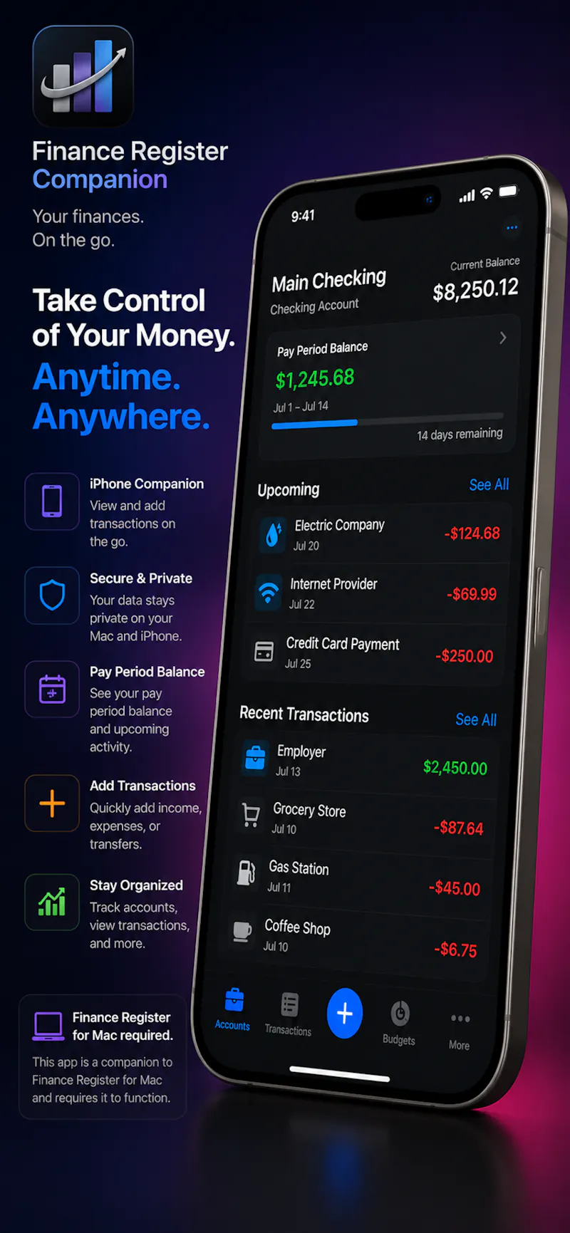 Finance Register screenshot 4