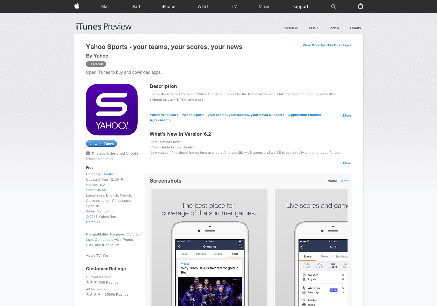 Yahoo Sports iOS7