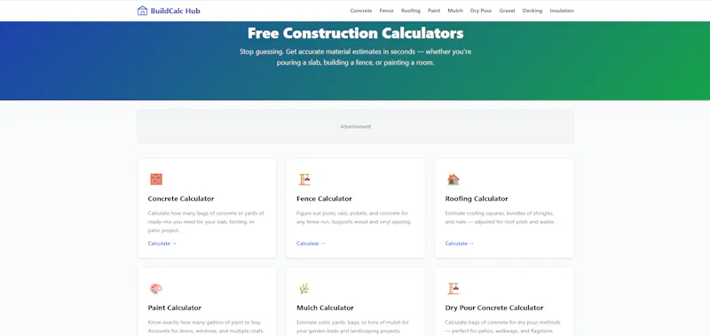 BuildCalc Hub screenshot 1