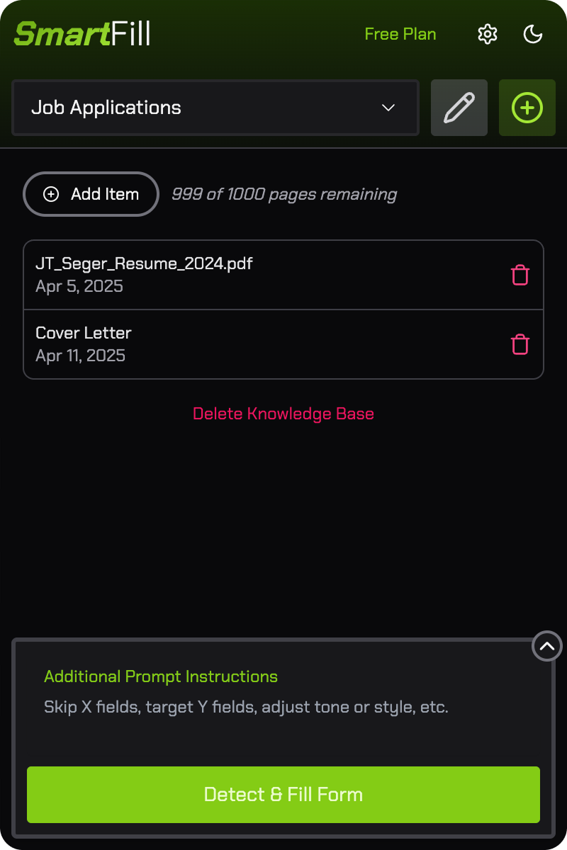 وسائط SmartFill.ai - نماذج ويب تلقائيية باستخدام الذكاء الاصطناعي وقاعدة المعرفة الخاصة بك. 2