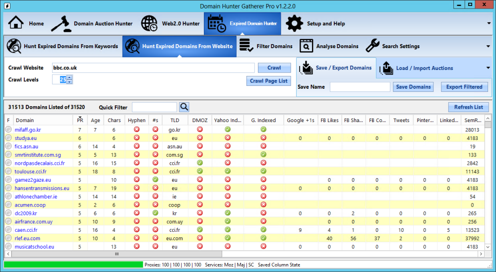 Domain Hunter Gatcher - Trova preziosi domini scaduti con backlink media 3