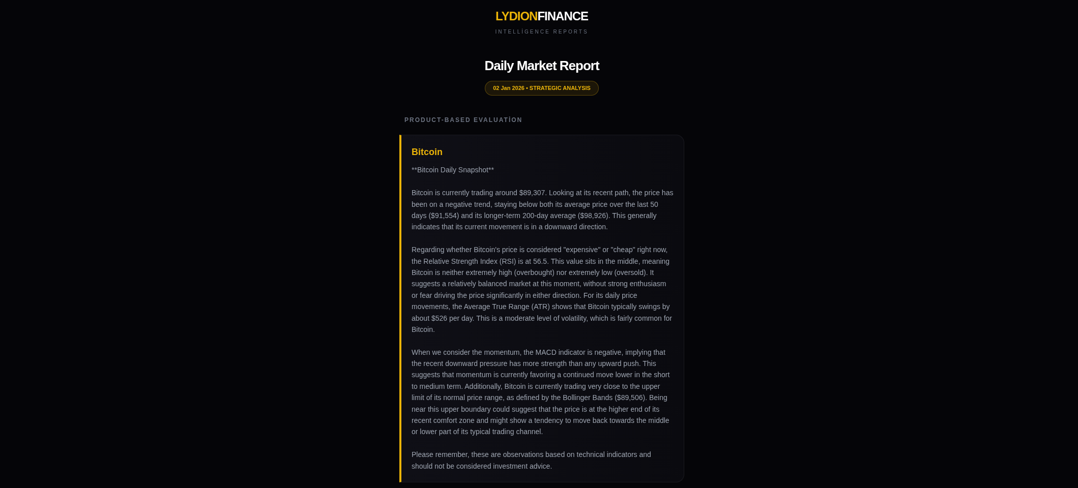 Lydion Finance - Screenshot 2 showing product features and functionality