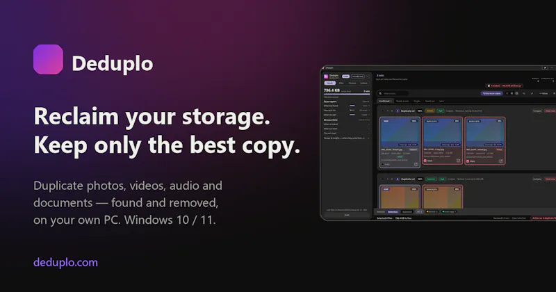 Deduplo - Duplicate File Finder screenshot 1