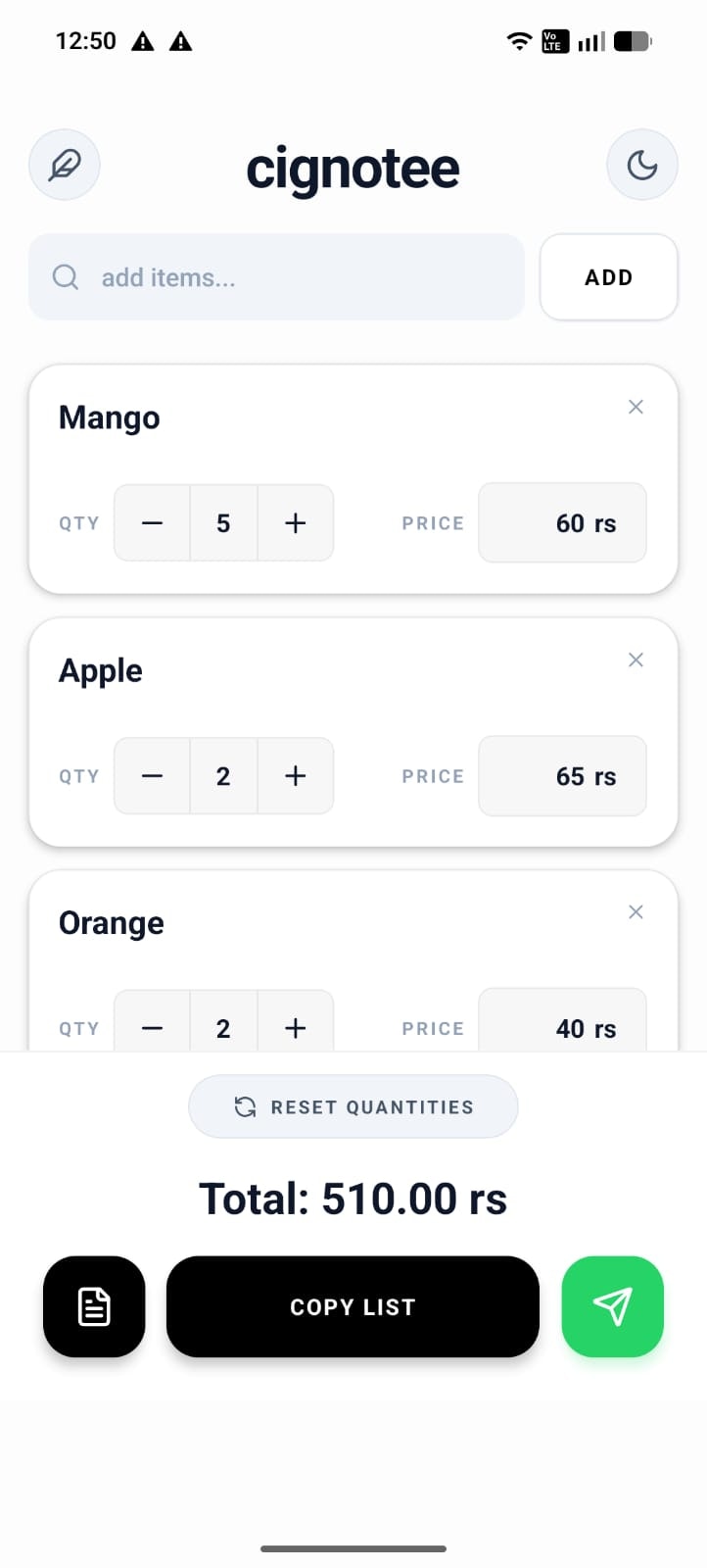 Cignotee - Main product screenshot demonstrating key features and user interface