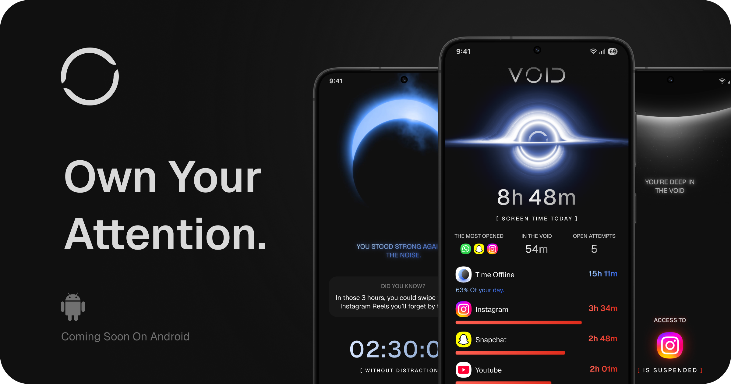 VOID Focus Sessions App - Blocking distracting apps & reduce screen time. media 1