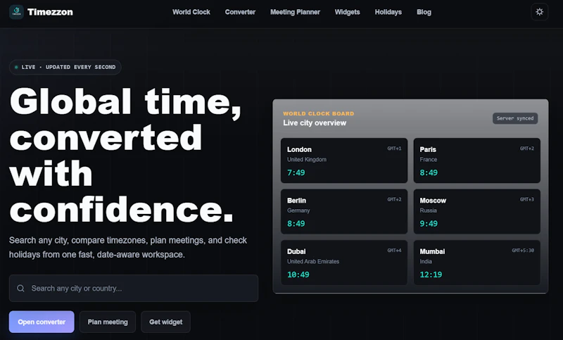 Timezzon screenshot 1